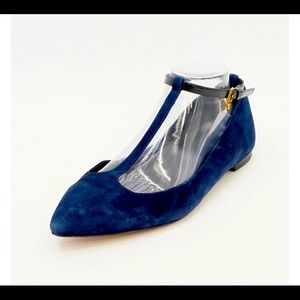 Tory Burch blue suede flats